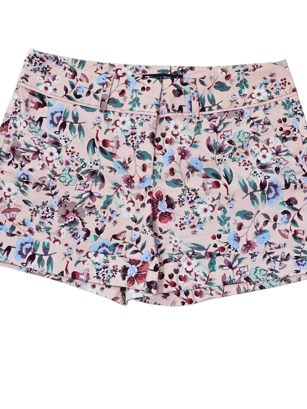 NY&Co Floral Print Shorts in Blush Pink